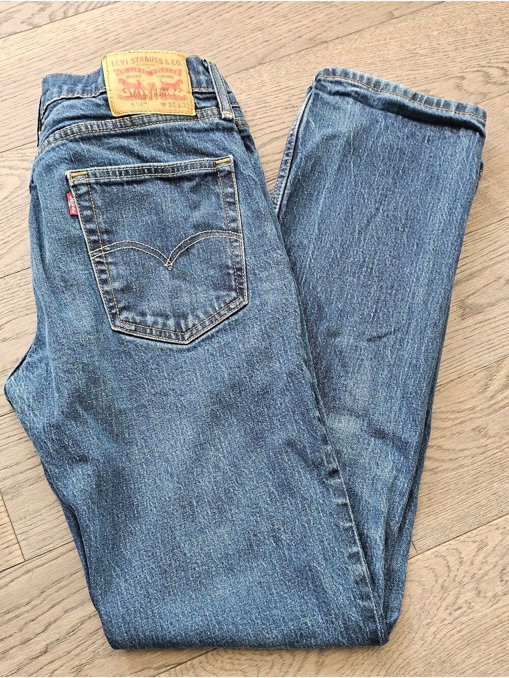 LEVI'S 514 Straight Fit Blue Denim Jeans Size 32